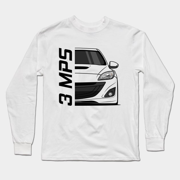 Front 3 MPS Mazdaspeed3 JDM Long Sleeve T-Shirt by GoldenTuners